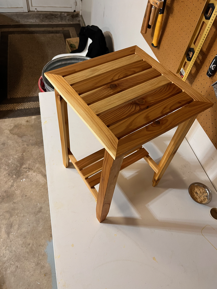 Top view of the finished table.